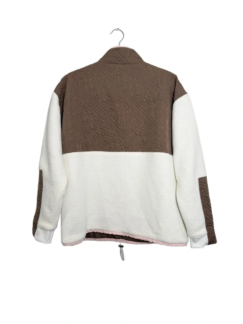 Spiritual Gangster Sherpa Quilted Half Zip Fleece Pullover Jacket Size S